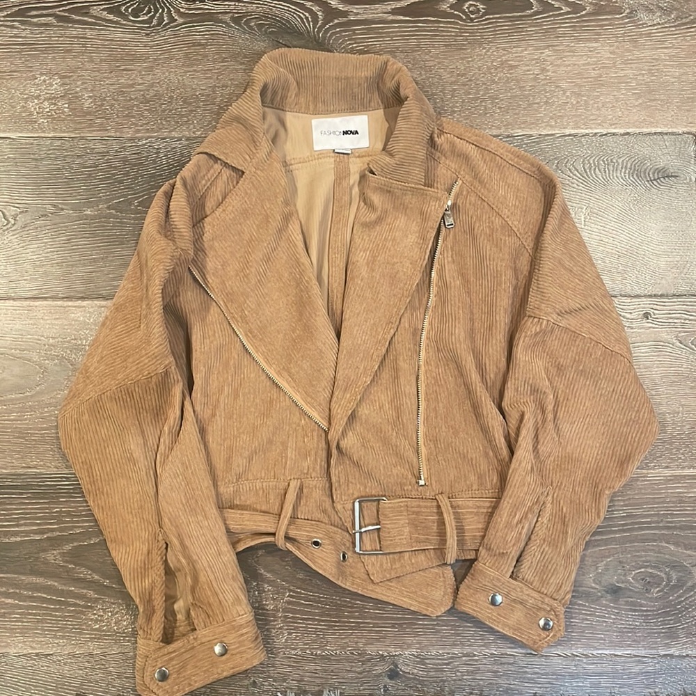 Fashion Nova Corduroy Biker-style jacket
